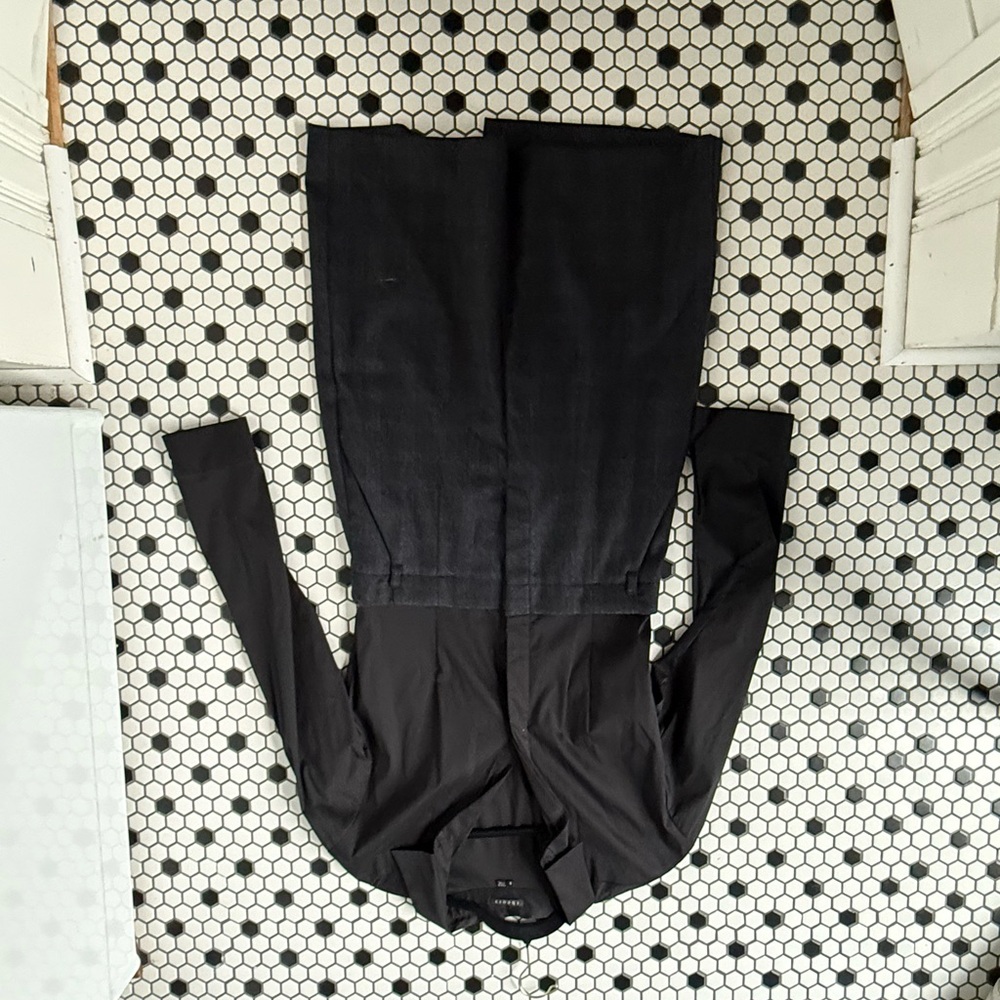 Theory Black Long Sleeve Women's Dress Shirt - Picture 2 of 5
